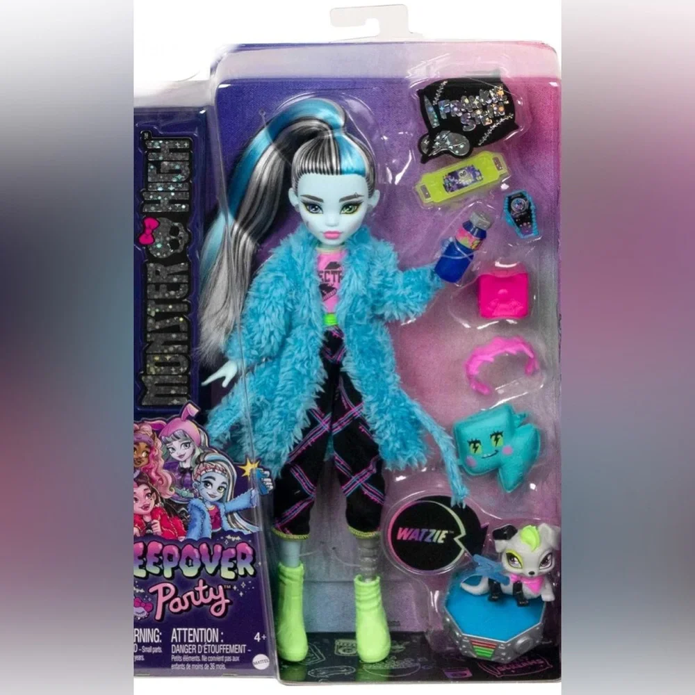 ⚡️NEW⚡️ Monster High Creepover Party Doll, Frankie Stein with Pet Dog Watzie